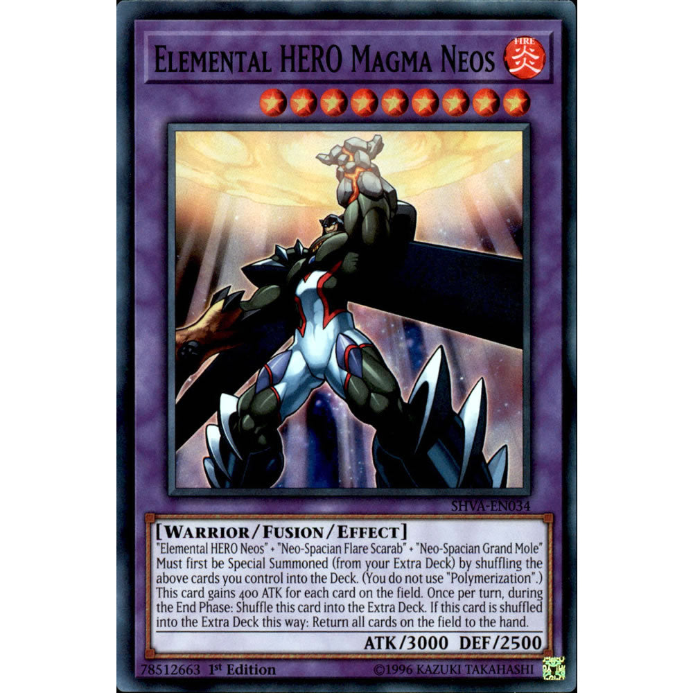 Elemental HERO Magma Neos SHVA-EN034 Yu-Gi-Oh! Card from the Shadows in Valhalla Set