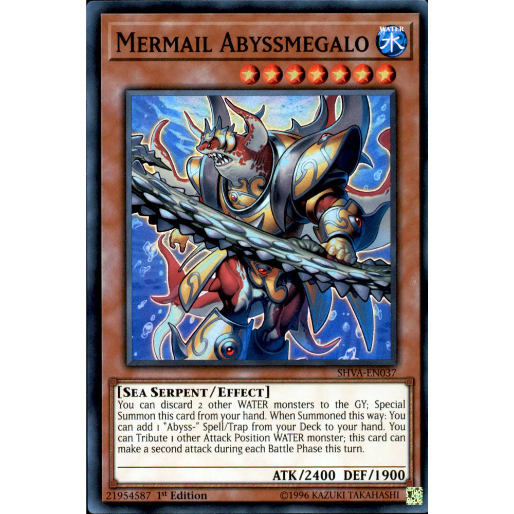 Mermail Abyssmegalo SHVA-EN037 Yu-Gi-Oh! Card from the Shadows in Valhalla Set