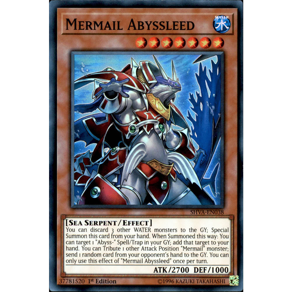 Mermail Abyssleed SHVA-EN038 Yu-Gi-Oh! Card from the Shadows in Valhalla Set
