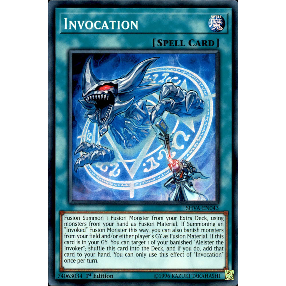 Invocation SHVA-EN043 Yu-Gi-Oh! Card from the Shadows in Valhalla Set