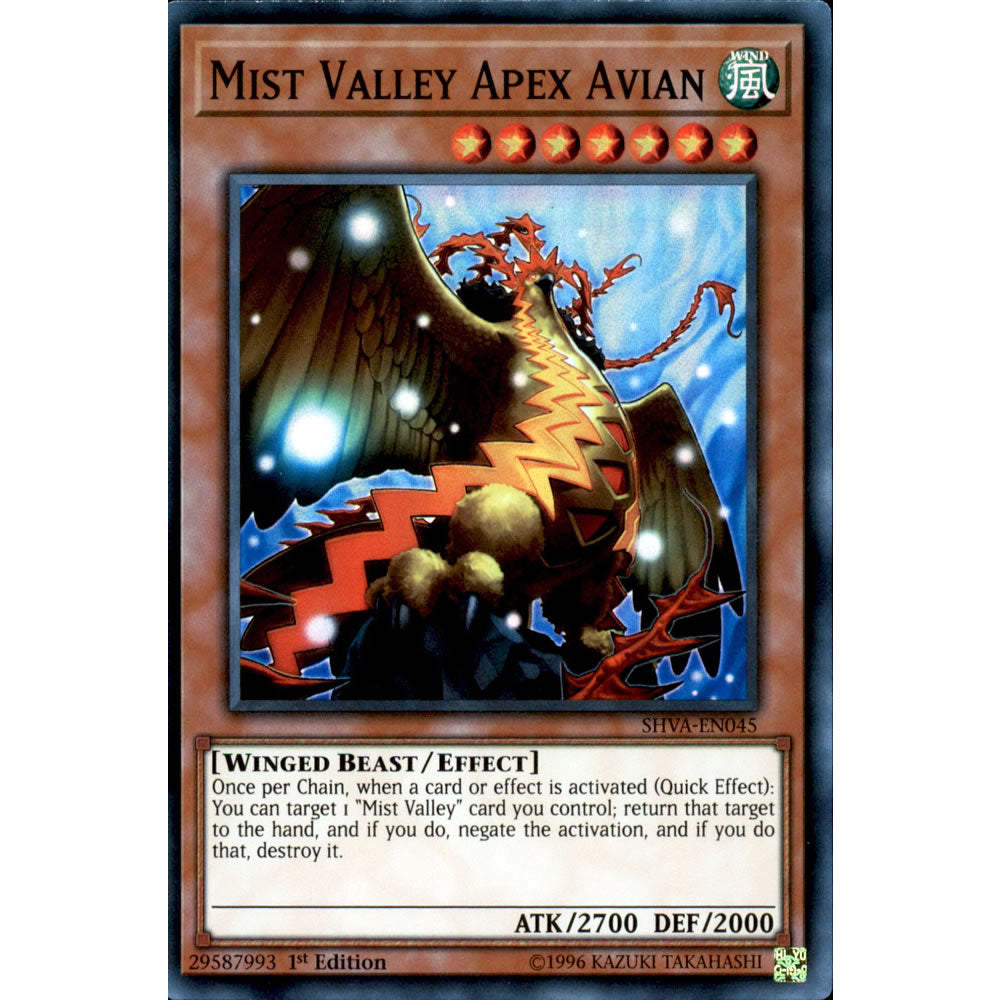 Mist Valley Apex Avian SHVA-EN045 Yu-Gi-Oh! Card from the Shadows in Valhalla Set