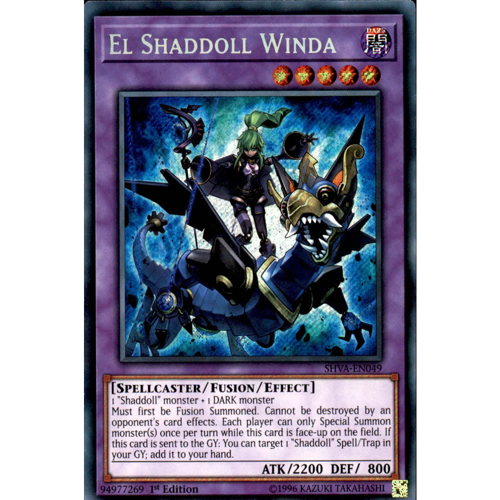 El Shaddoll Winda SHVA-EN049 Yu-Gi-Oh! Card from the Shadows in Valhalla Set