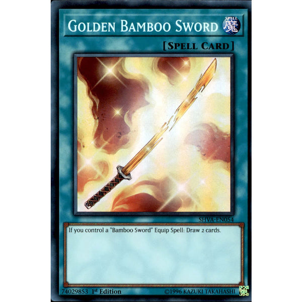 yugioh bamboo sword cards Golden SHVA-EN054 Yu-Gi-Oh! Card Mint / near mint condition trading card Black Bamboo Sword by SlackerMagician