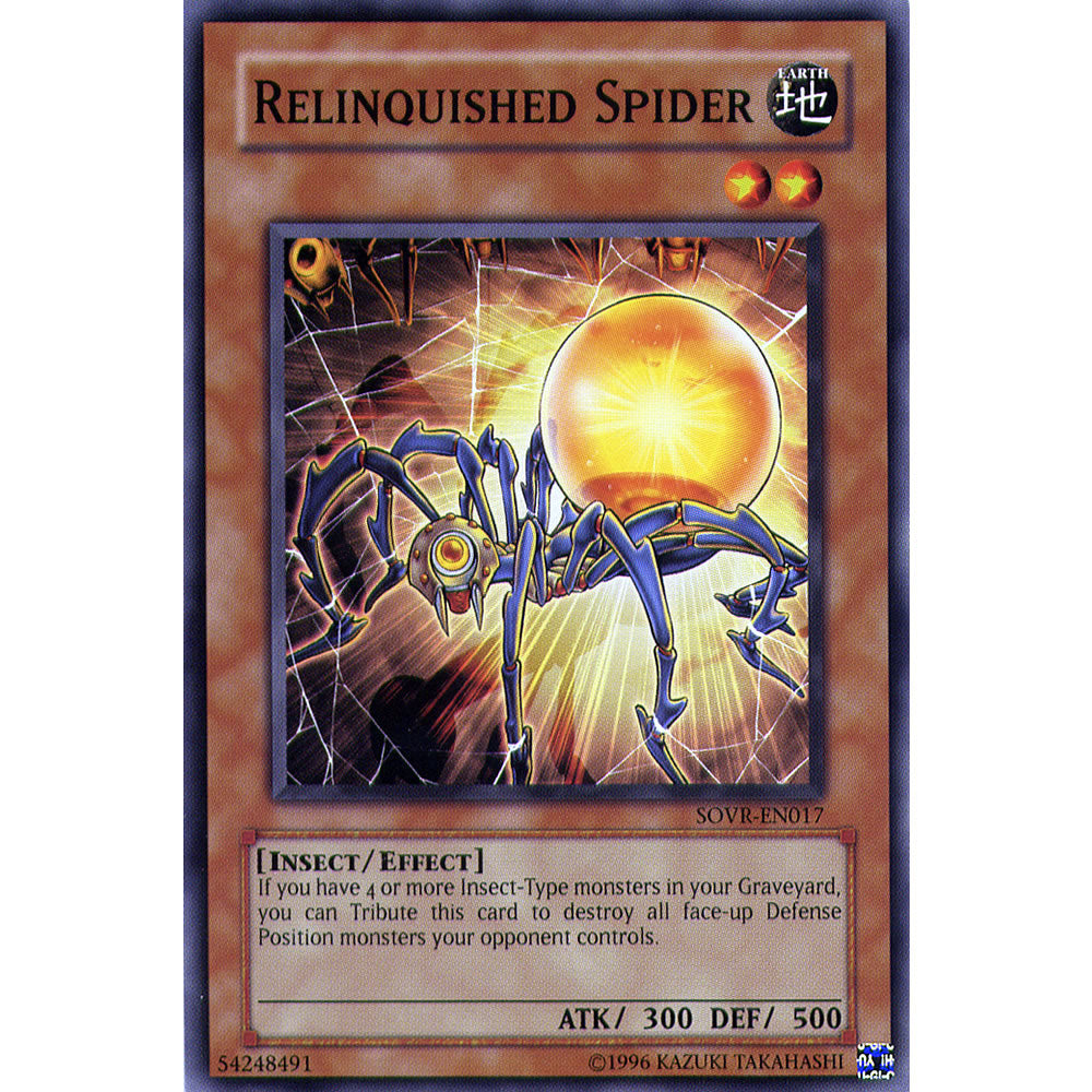 Relinquished Spider SOVR-EN017 Yu-Gi-Oh! Card from the Stardust Overdrive Set