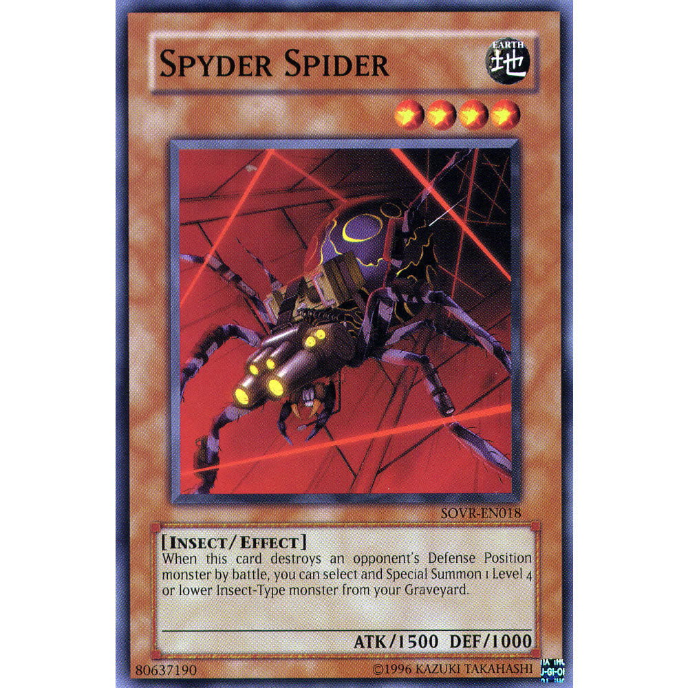 Spyder Spider SOVR-EN018 Yu-Gi-Oh! Card from the Stardust Overdrive Set