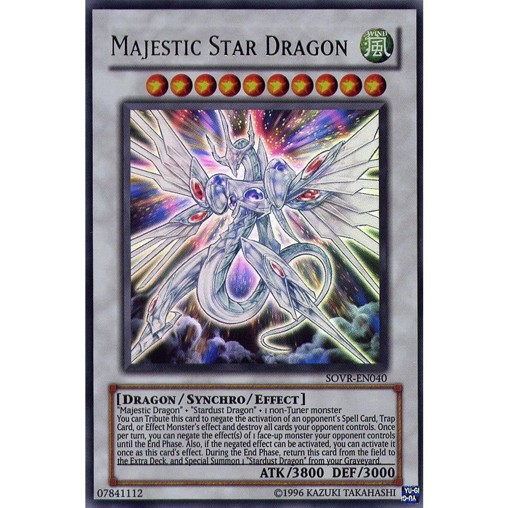Majestic Star Dragon SOVR-EN040 Yu-Gi-Oh! Card from the Stardust Overdrive Set