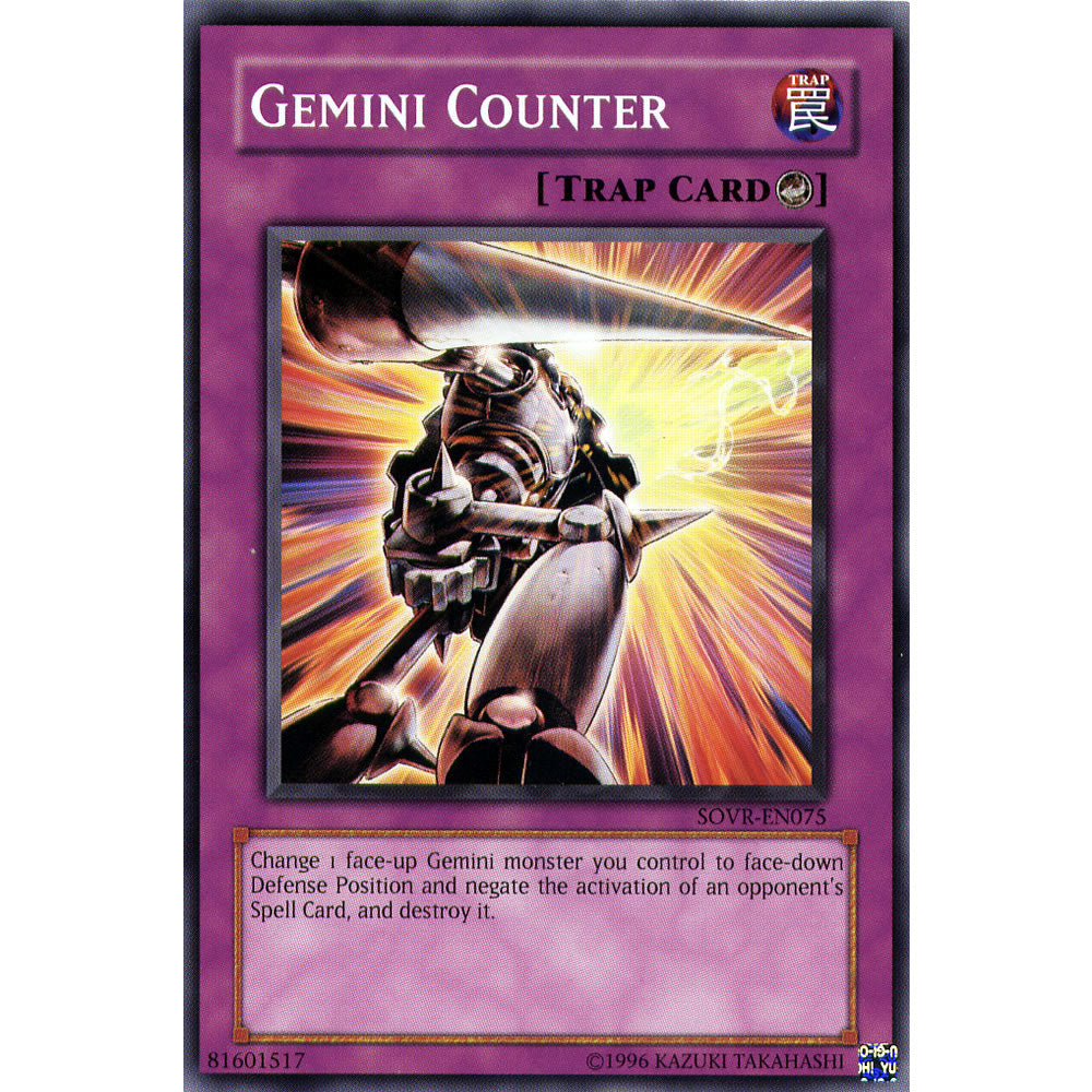 Gemini Counter SOVR-EN075 Yu-Gi-Oh! Card from the Stardust Overdrive Set