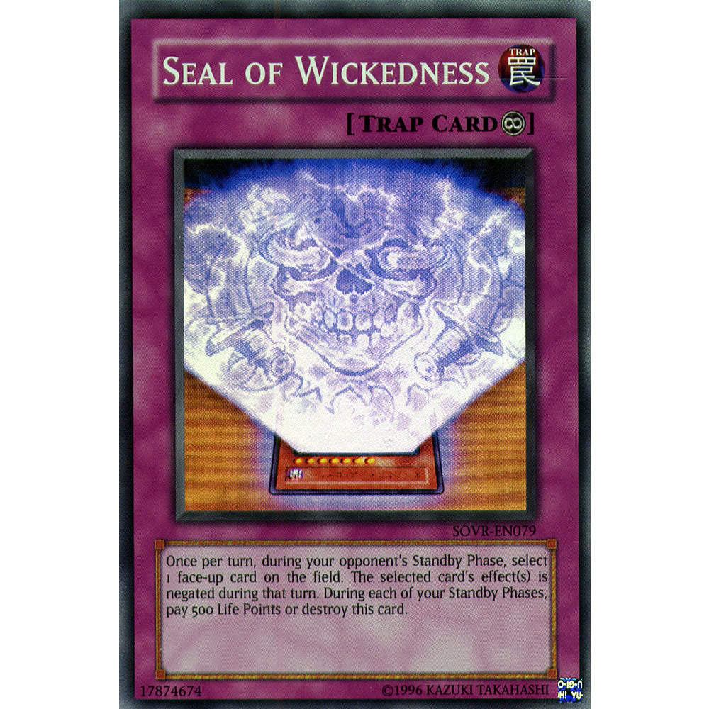 Seal of Wickedness SOVR-EN079 Yu-Gi-Oh! Card from the Stardust Overdrive Set