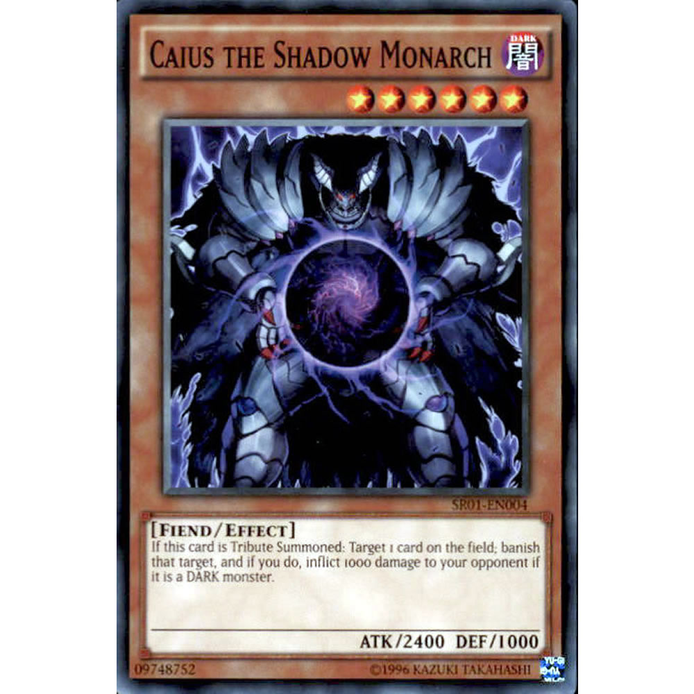 Caius the Shadow Monarch SR01-EN004 Yu-Gi-Oh! Card from the Emperor of Darkness Set