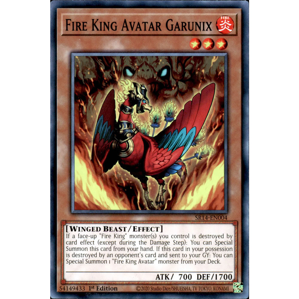 Fire King Avatar Garunix SR14-EN004 Yu-Gi-Oh! Card from the Fire Kings Set