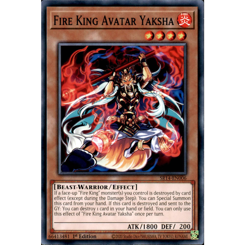 Fire King Avatar Yaksha SR14-EN006 Yu-Gi-Oh! Card from the Fire Kings Set