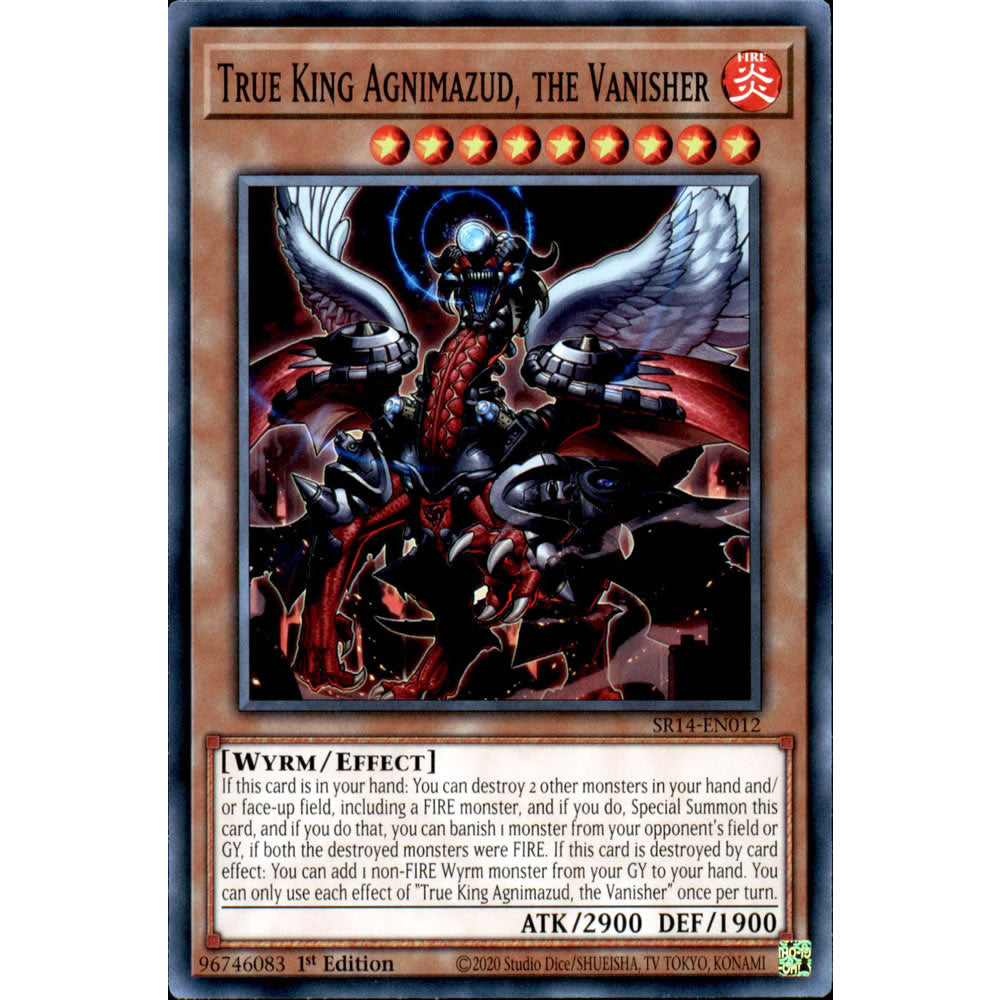 True King Agnimazud, the Vanisher SR14-EN012 Yu-Gi-Oh! Card from the Fire Kings Set