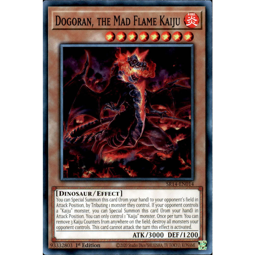 Dogoran, the Mad Flame Kaiju SR14-EN014 Yu-Gi-Oh! Card from the Fire Kings Set