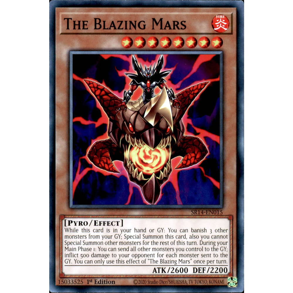 The Blazing Mars SR14-EN015 Yu-Gi-Oh! Card from the Fire Kings Set