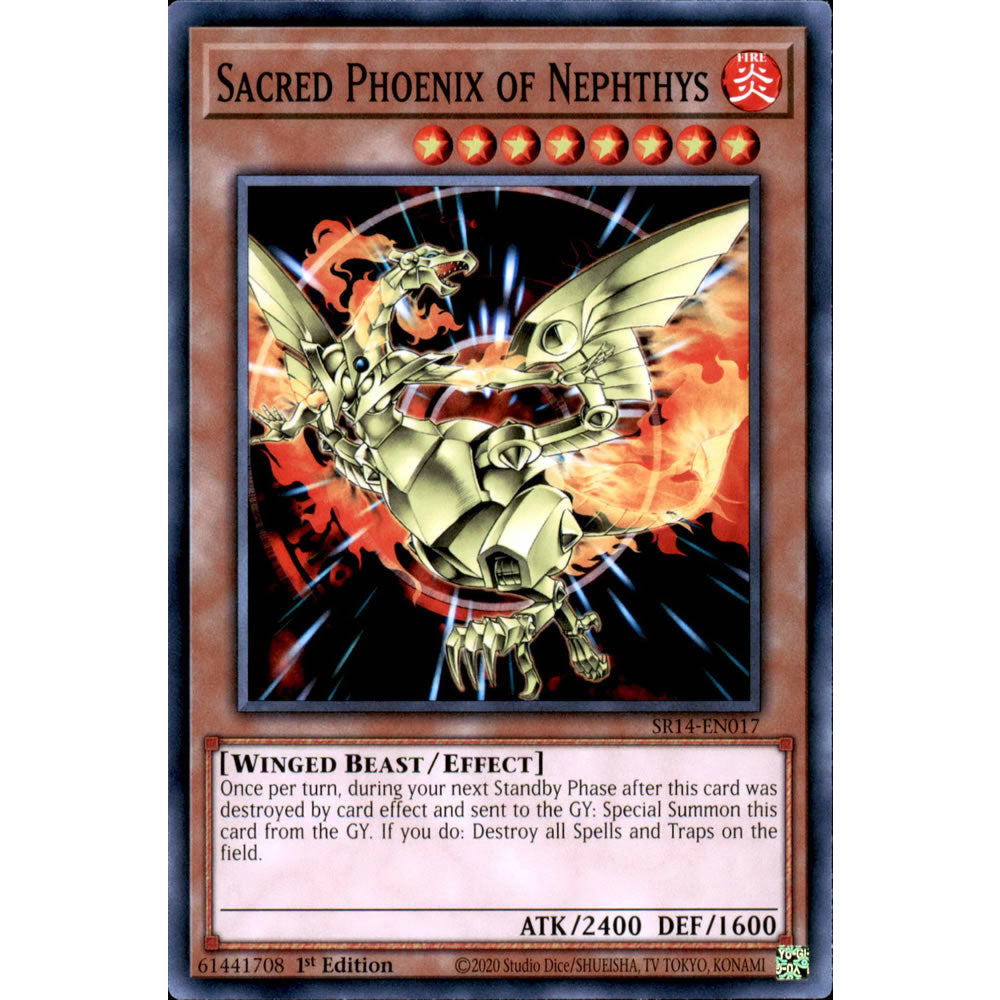 Sacred Phoenix of Nephthys SR14-EN017 Yu-Gi-Oh! Card from the Fire Kings Set