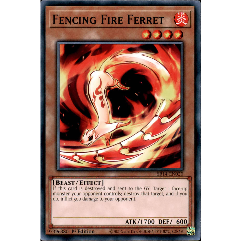 Fencing Fire Ferret SR14-EN020 Yu-Gi-Oh! Card from the Fire Kings Set