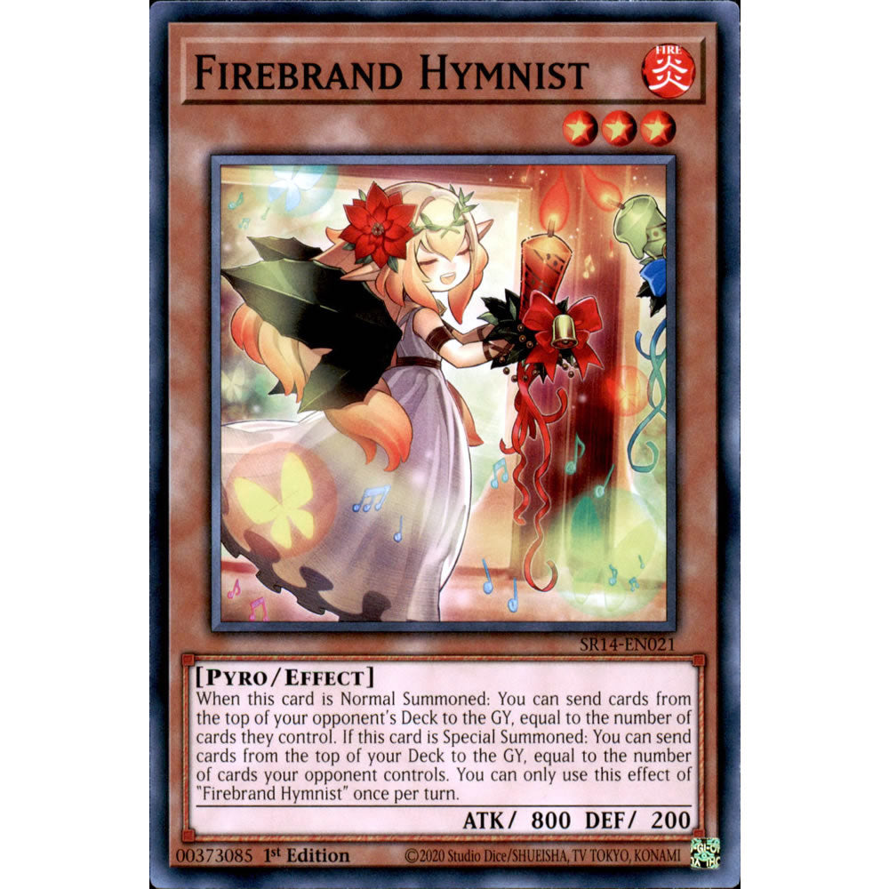 Firebrand Hymnist SR14-EN021 Yu-Gi-Oh! Card from the Fire Kings Set