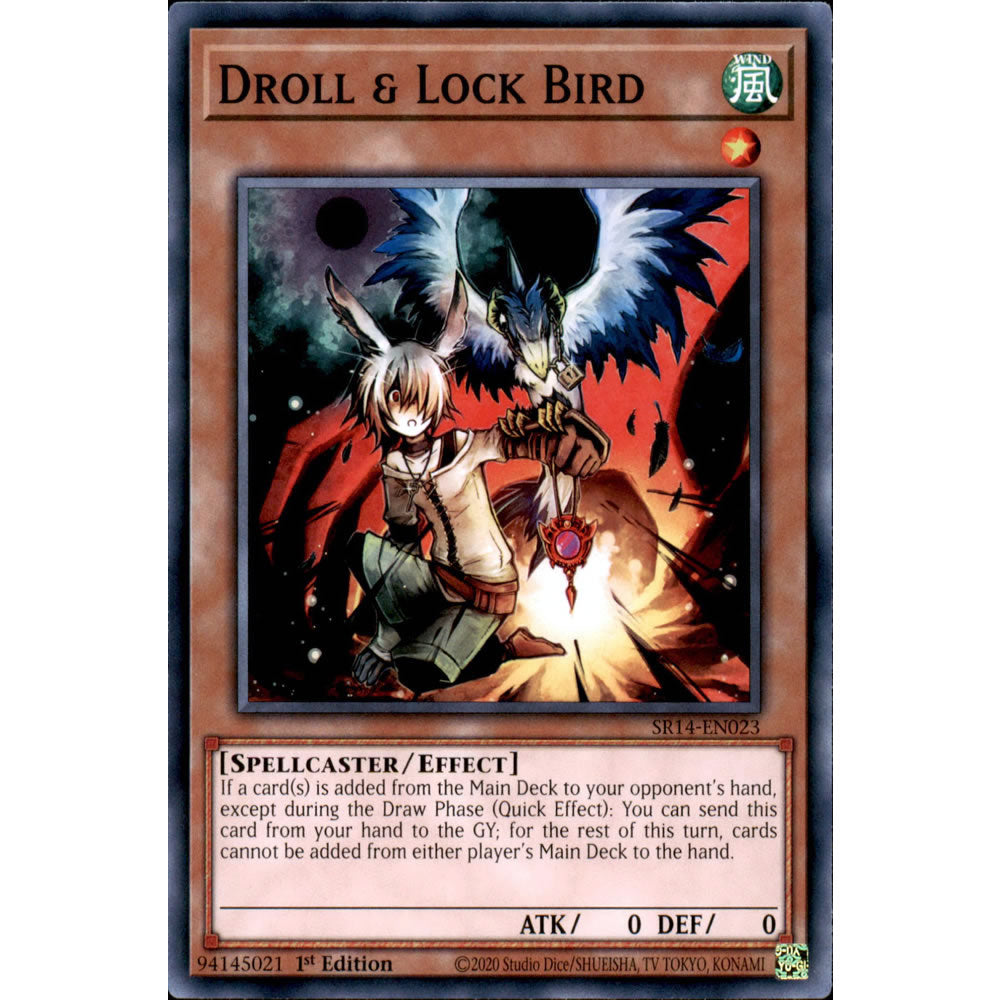 Droll & Lock Bird SR14-EN023 Yu-Gi-Oh! Card from the Fire Kings Set