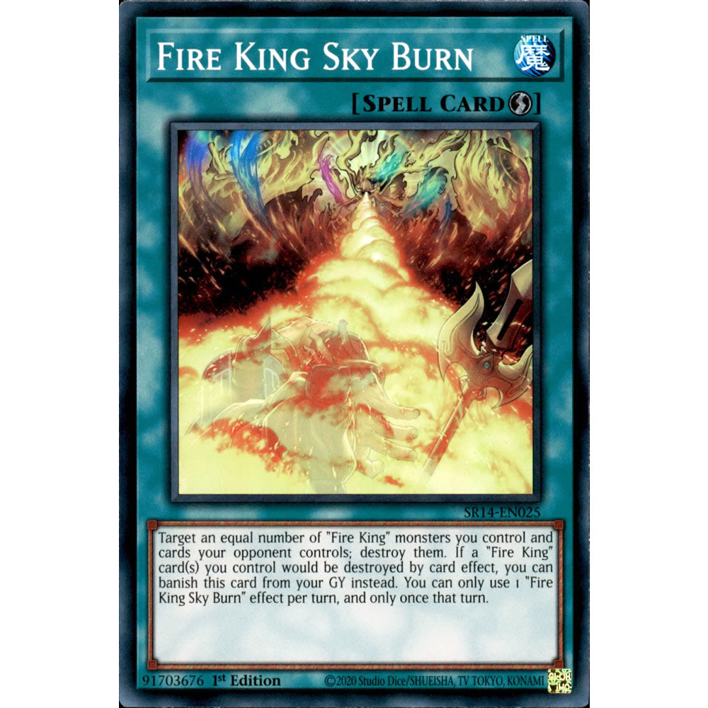 Fire King Sky Burn SR14-EN025 Yu-Gi-Oh! Card from the Fire Kings Set