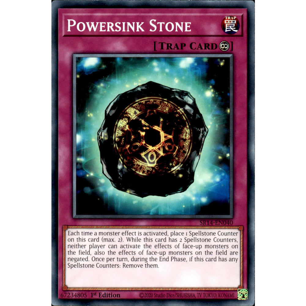 Powersink Stone SR14-EN040 Yu-Gi-Oh! Card from the Fire Kings Set