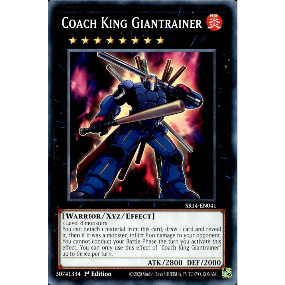 Coach King Giantrainer SR14-EN041 Yu-Gi-Oh! Card from the Fire Kings Set