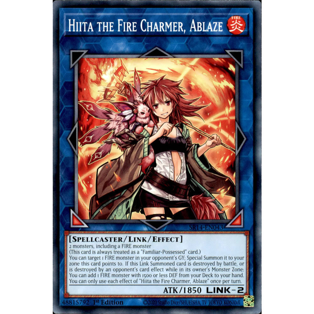 Hiita the Fire Charmer, Ablaze SR14-EN043 Yu-Gi-Oh! Card from the Fire Kings Set