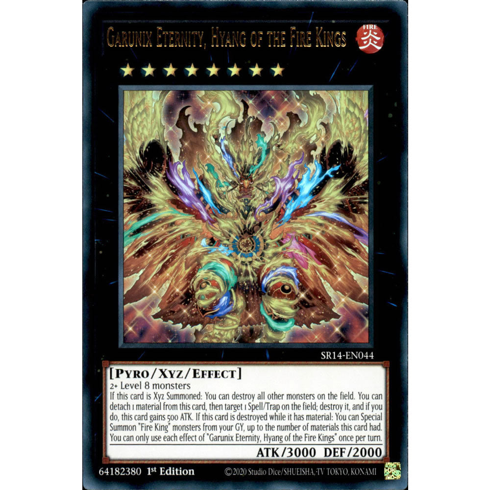Garunix Eternity, Hyang of the Fire Kings SR14-EN044 Yu-Gi-Oh! Card from the Fire Kings Set