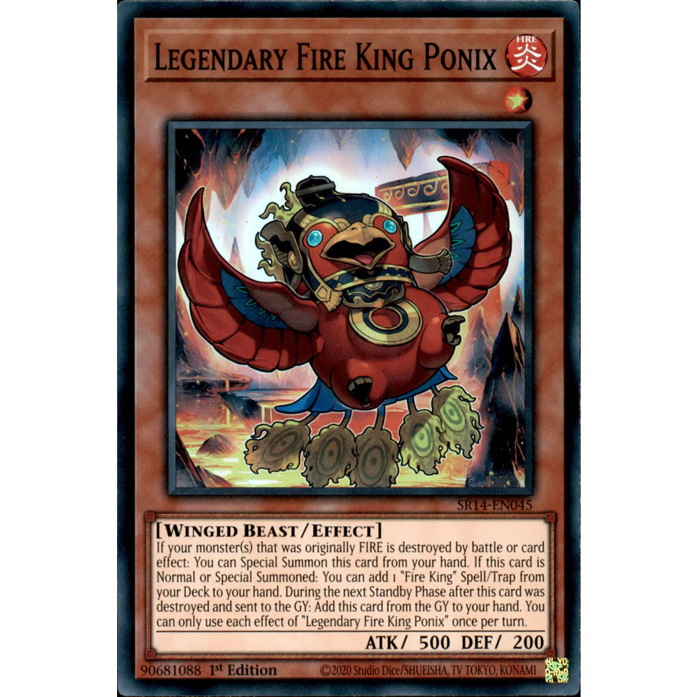 Legendary Fire King Ponix SR14-EN045 Yu-Gi-Oh! Card from the Fire Kings Set
