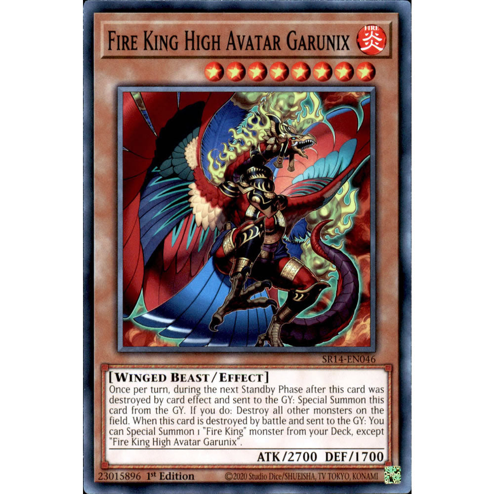 Fire King High Avatar Garunix SR14-EN046 Yu-Gi-Oh! Card from the Fire Kings Set