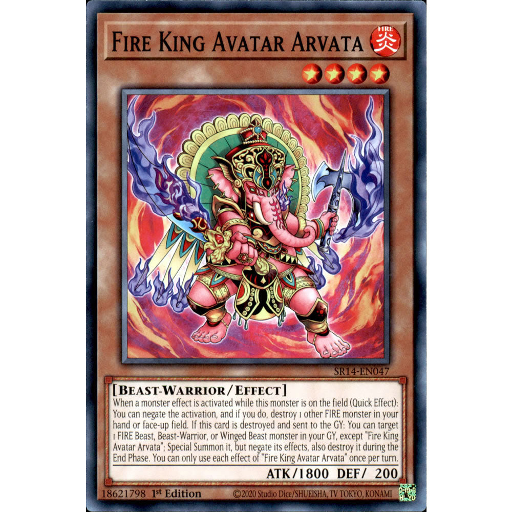 Fire King Avatar Arvata SR14-EN047 Yu-Gi-Oh! Card from the Fire Kings Set