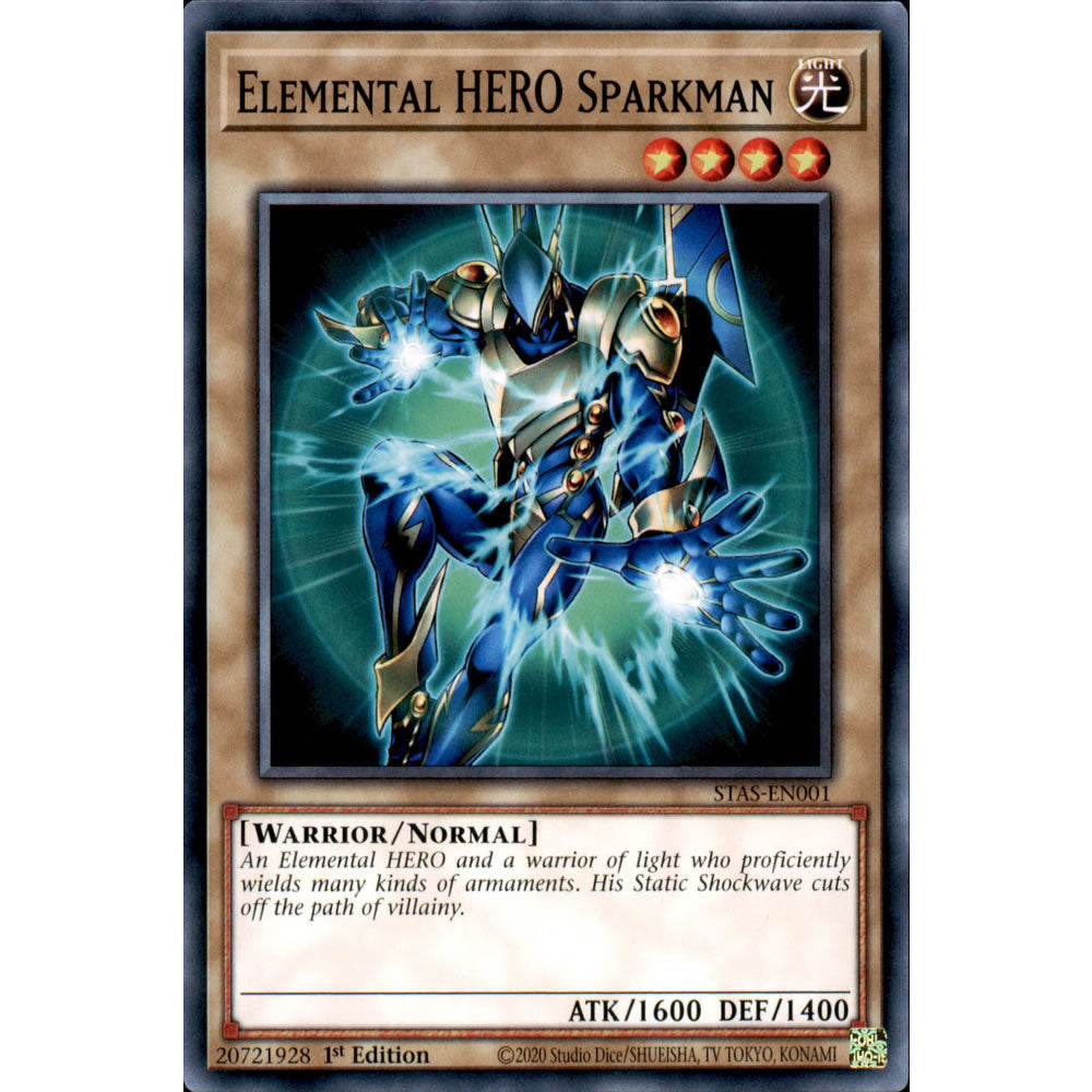 Elemental HERO Sparkman STAS-EN001 Yu-Gi-Oh! Card from the 2-Player Starter Set Set