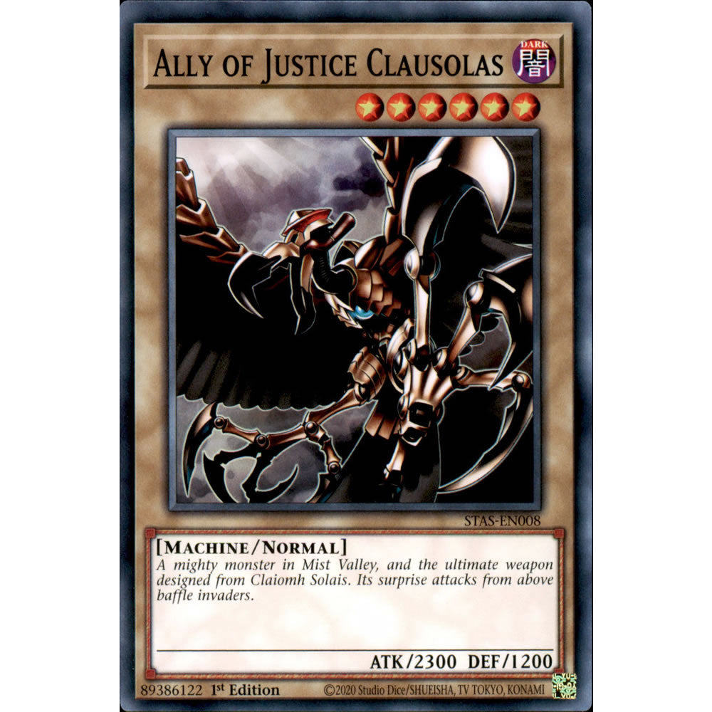 Ally of Justice Clausolas STAS-EN008 Yu-Gi-Oh! Card from the 2-Player Starter Set Set