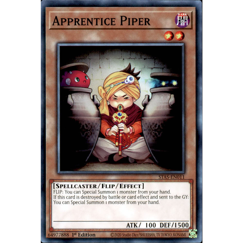 Apprentice Piper STAS-EN011 Yu-Gi-Oh! Card from the 2-Player Starter Set Set