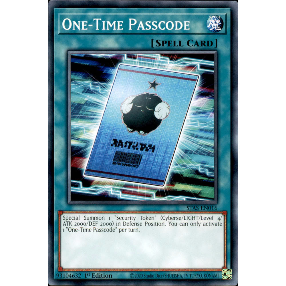 One-Time Passcode STAS-EN016 Yu-Gi-Oh! Card from the 2-Player Starter Set Set