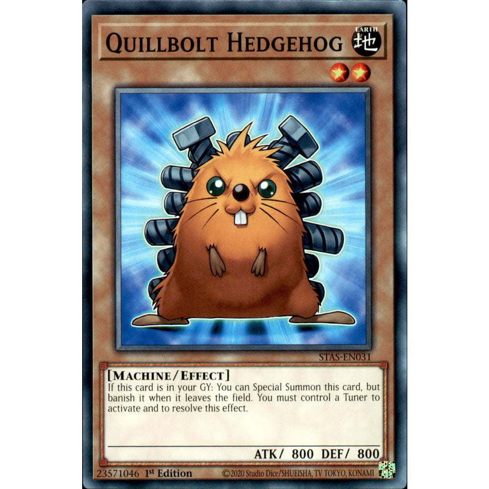 Quillbolt Hedgehog STAS-EN031 Yu-Gi-Oh! Card from the 2-Player Starter Set Set