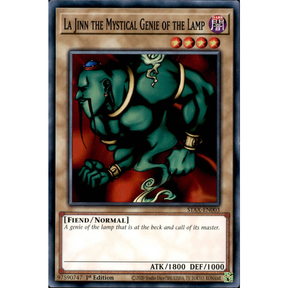 La Jinn the Mystical Genie of the Lamp STAX-EN003 Yu-Gi-Oh! Card from the 2-Player Starter Set Set