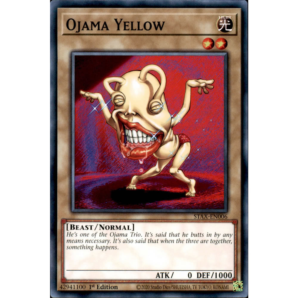 Ojama Yellow STAX-EN006 Yu-Gi-Oh! Card from the 2-Player Starter Set Set