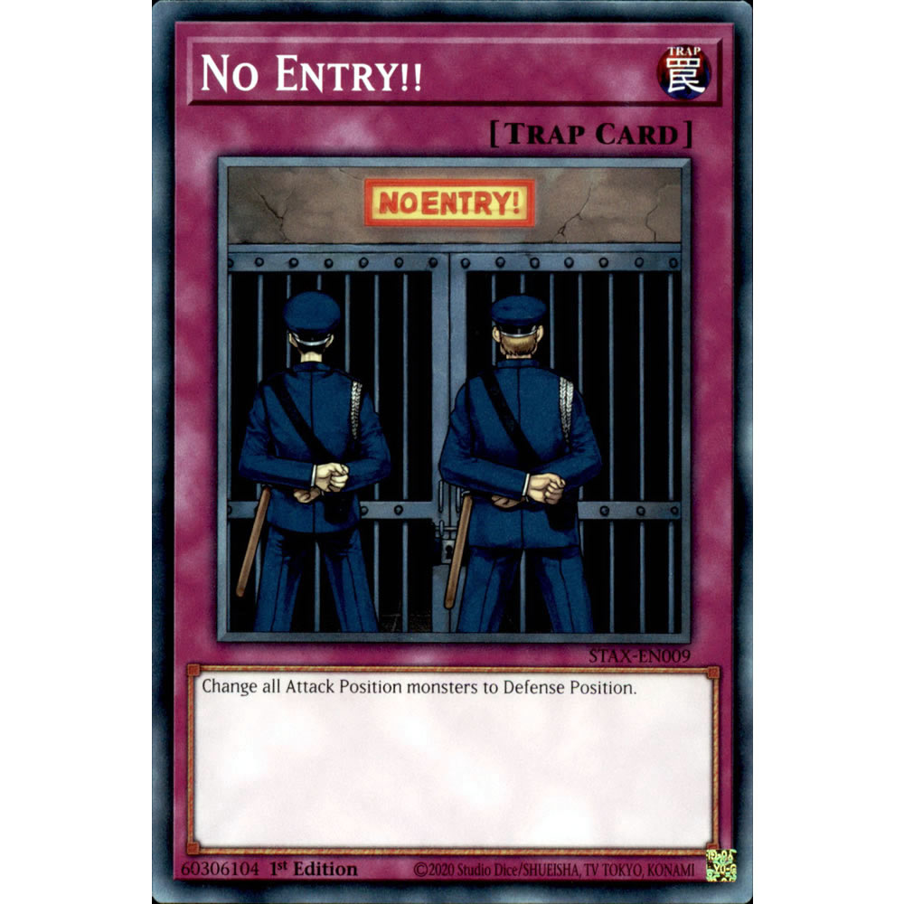 No Entry!! STAX-EN009 Yu-Gi-Oh! Card from the 2-Player Starter Set Set