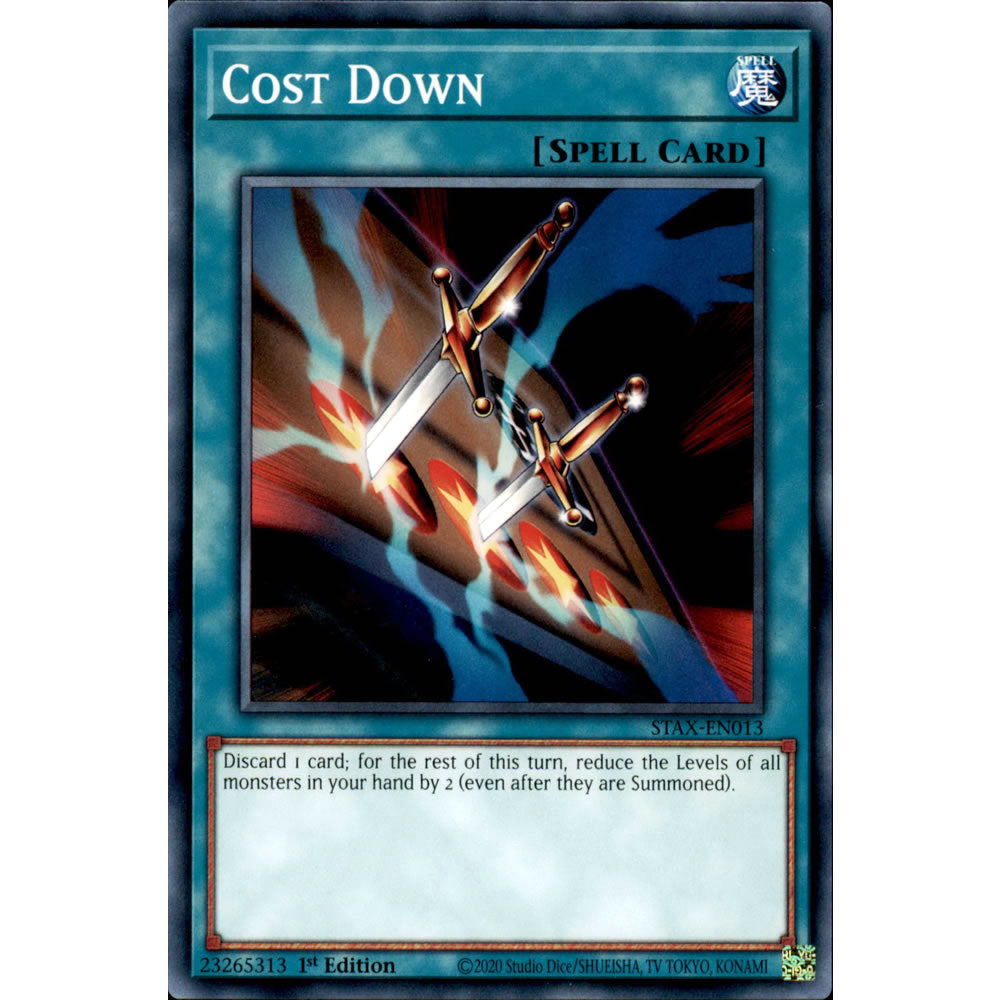 Cost Down STAX-EN013 Yu-Gi-Oh! Card from the 2-Player Starter Set Set