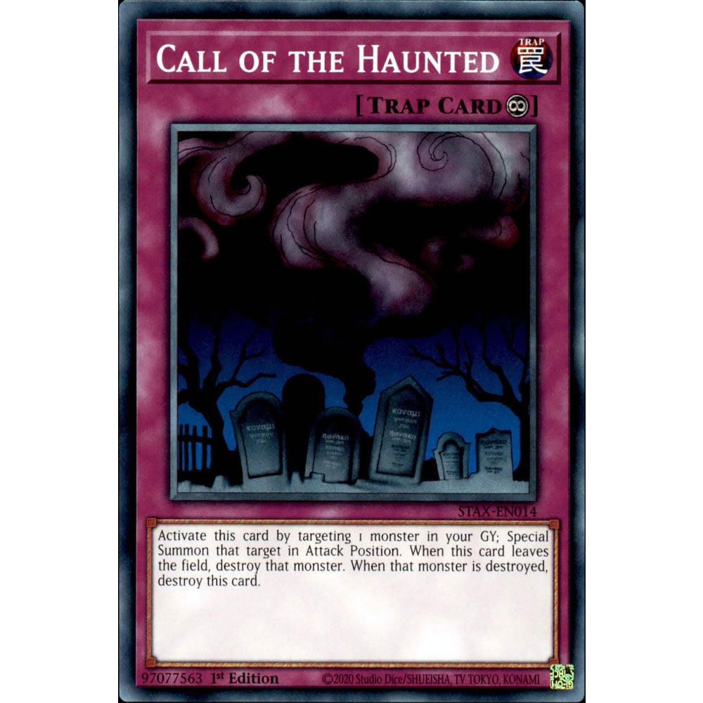 Call of the Haunted STAX-EN014 Yu-Gi-Oh! Card from the 2-Player Starter Set Set
