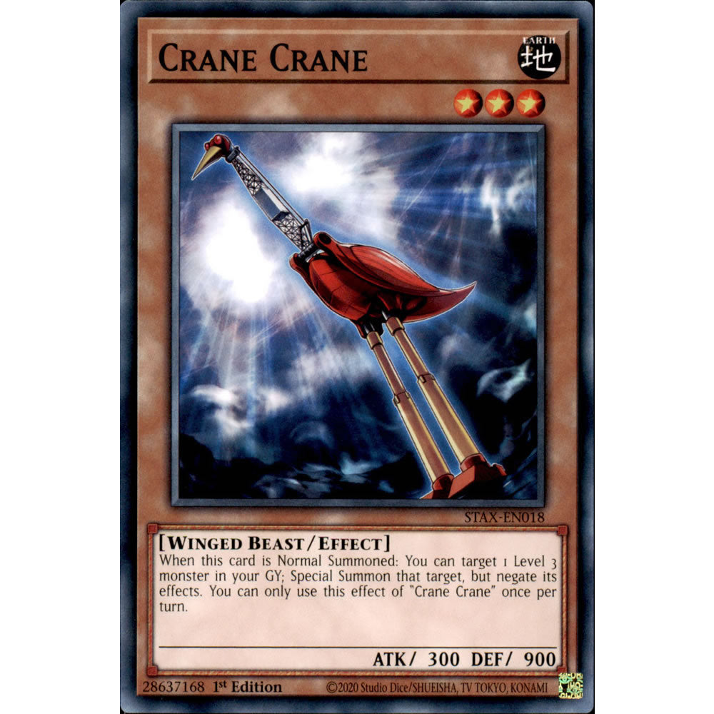 Crane Crane STAX-EN018 Yu-Gi-Oh! Card from the 2-Player Starter Set Set