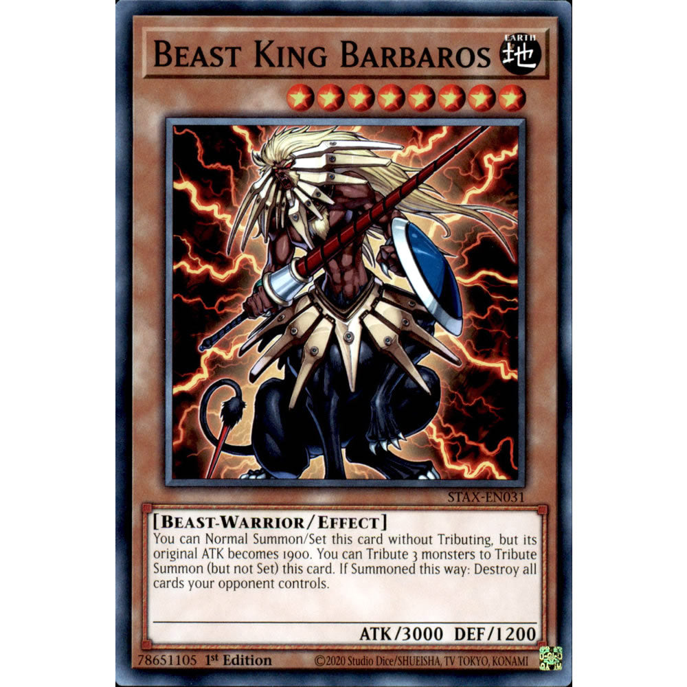 Beast King Barbaros STAX-EN031 Yu-Gi-Oh! Card from the 2-Player Starter Set Set