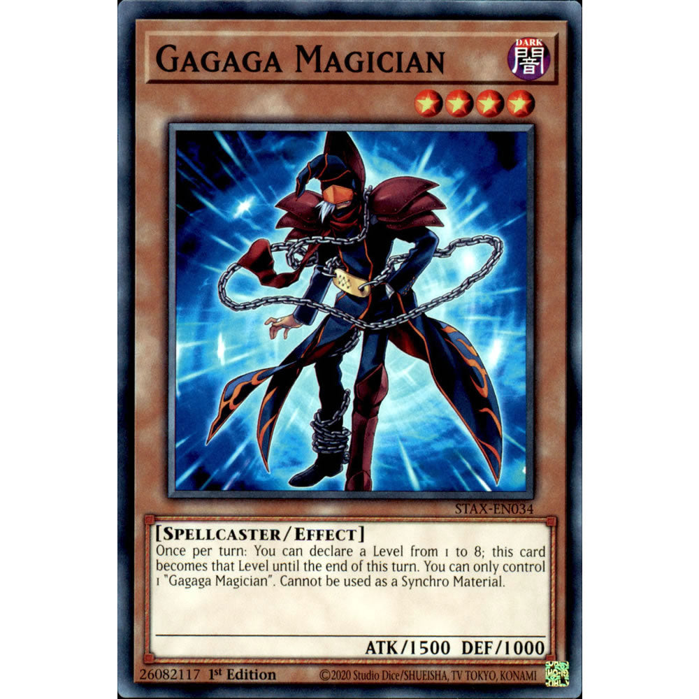 Gagaga Magician STAX-EN034 Yu-Gi-Oh! Card from the 2-Player Starter Set Set