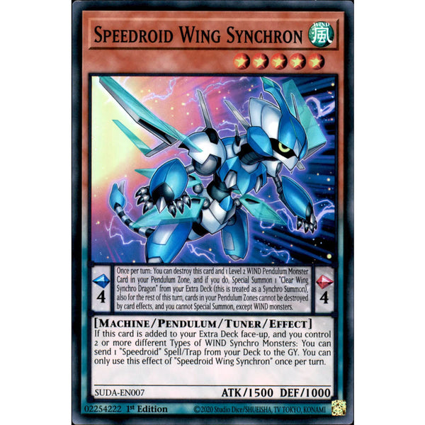 Speedroid Wing Synchron Carta Suda-en007 Super Rare Español