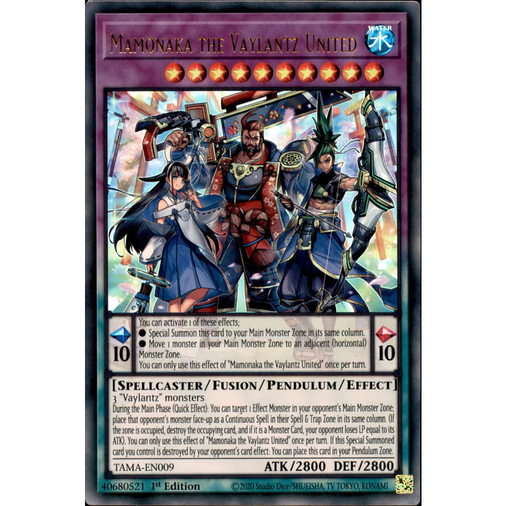 Mamonaka the Vaylantz United TAMA-EN009 Yu-Gi-Oh! Card from the Tactical Masters Set