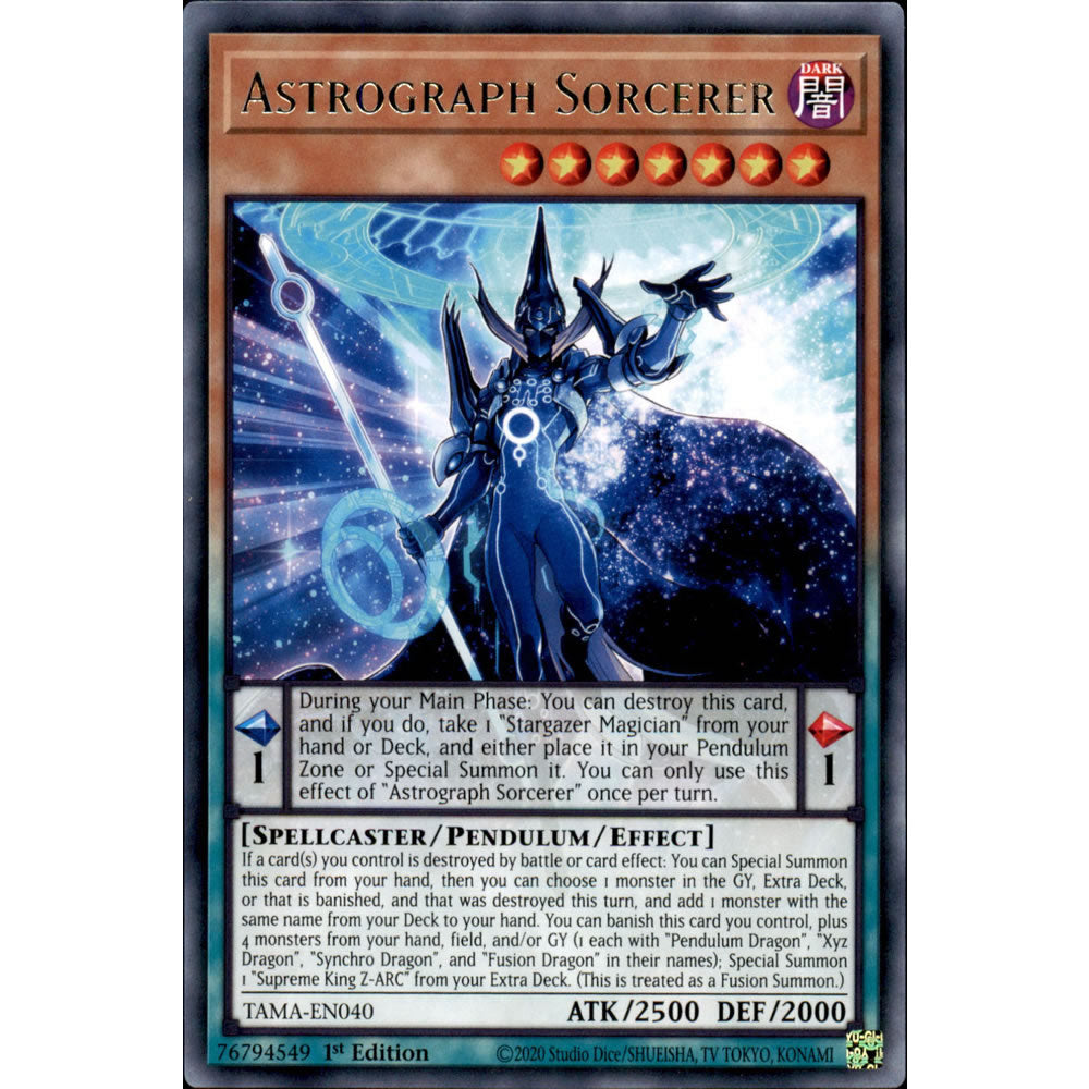 Astrograph Sorcerer TAMA-EN040 Yu-Gi-Oh! Card from the Tactical Masters Set