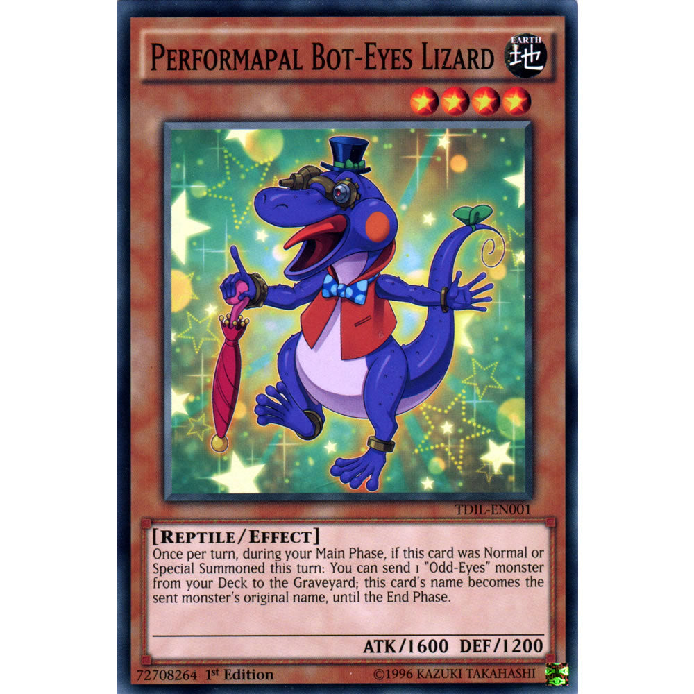 Performapal Bot-Eyes Lizard TDIL-EN001 Yu-Gi-Oh! Card from the The Dark Illusion Set