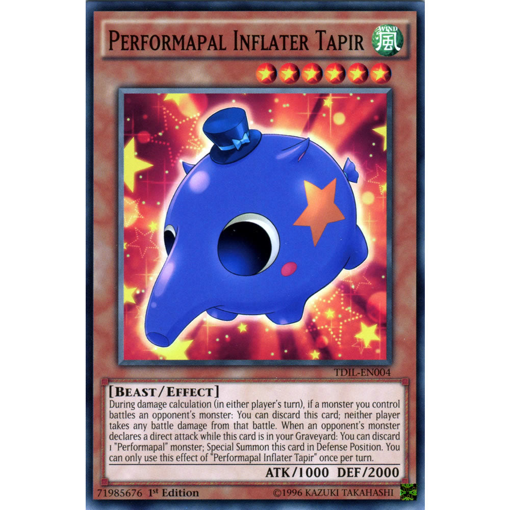 Performapal Inflater Tapir TDIL-EN004 Yu-Gi-Oh! Card from the The Dark Illusion Set