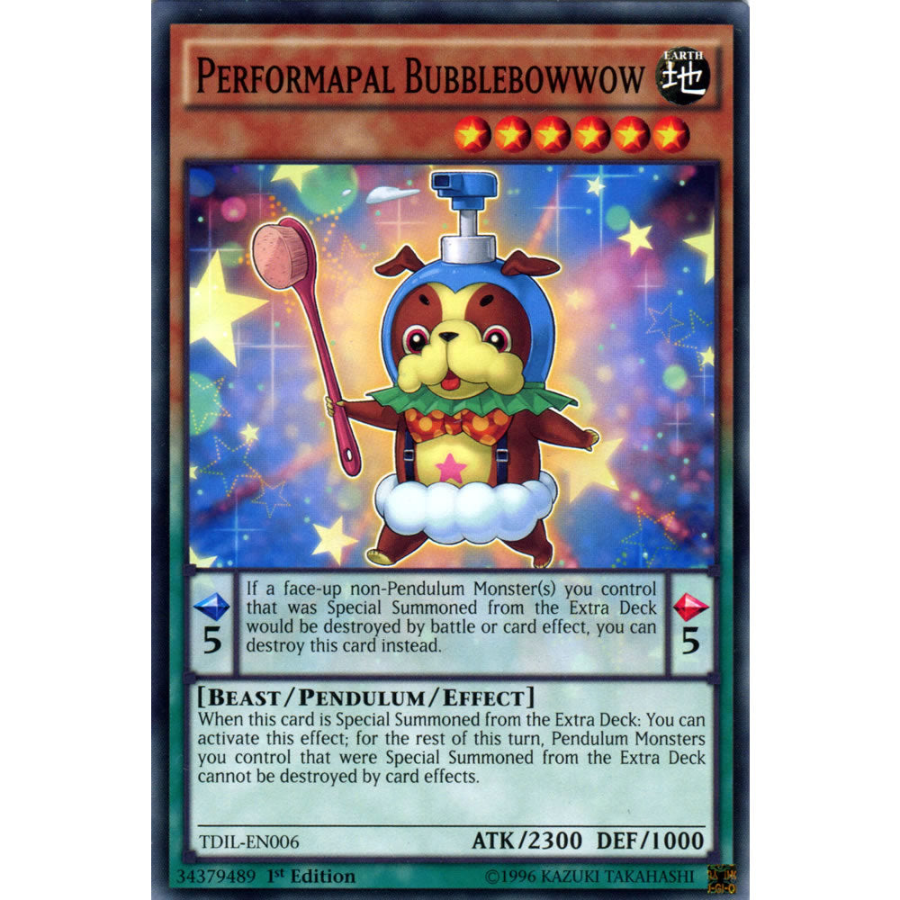 Performapal Bubblebowwow TDIL-EN006 Yu-Gi-Oh! Card from the The Dark Illusion Set