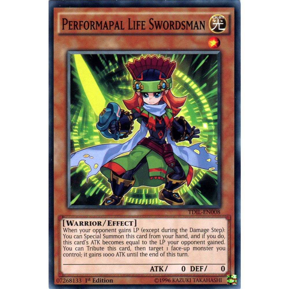 Performapal Life Swordsman TDIL-EN008 Yu-Gi-Oh! Card from the The Dark Illusion Set